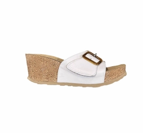 Gold Shine Women's Babe Sandals In White