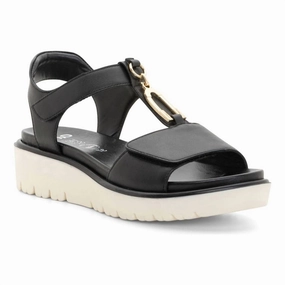 All Day Motion City Grip Women's Belize Wedge Sandal In Black