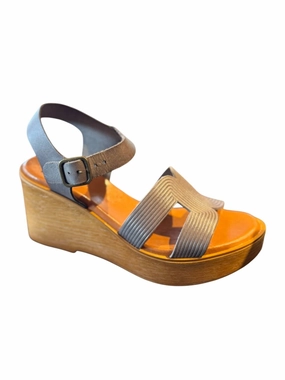 Heel Lift Women's Bella Wedge Sandal In Grey