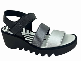 Work Friendly Joint Sole Women's Bexy Platform Wedge In Silver/mult