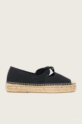 Dual Sole Women's Calla Espadrille Mary Jane Platform In Black