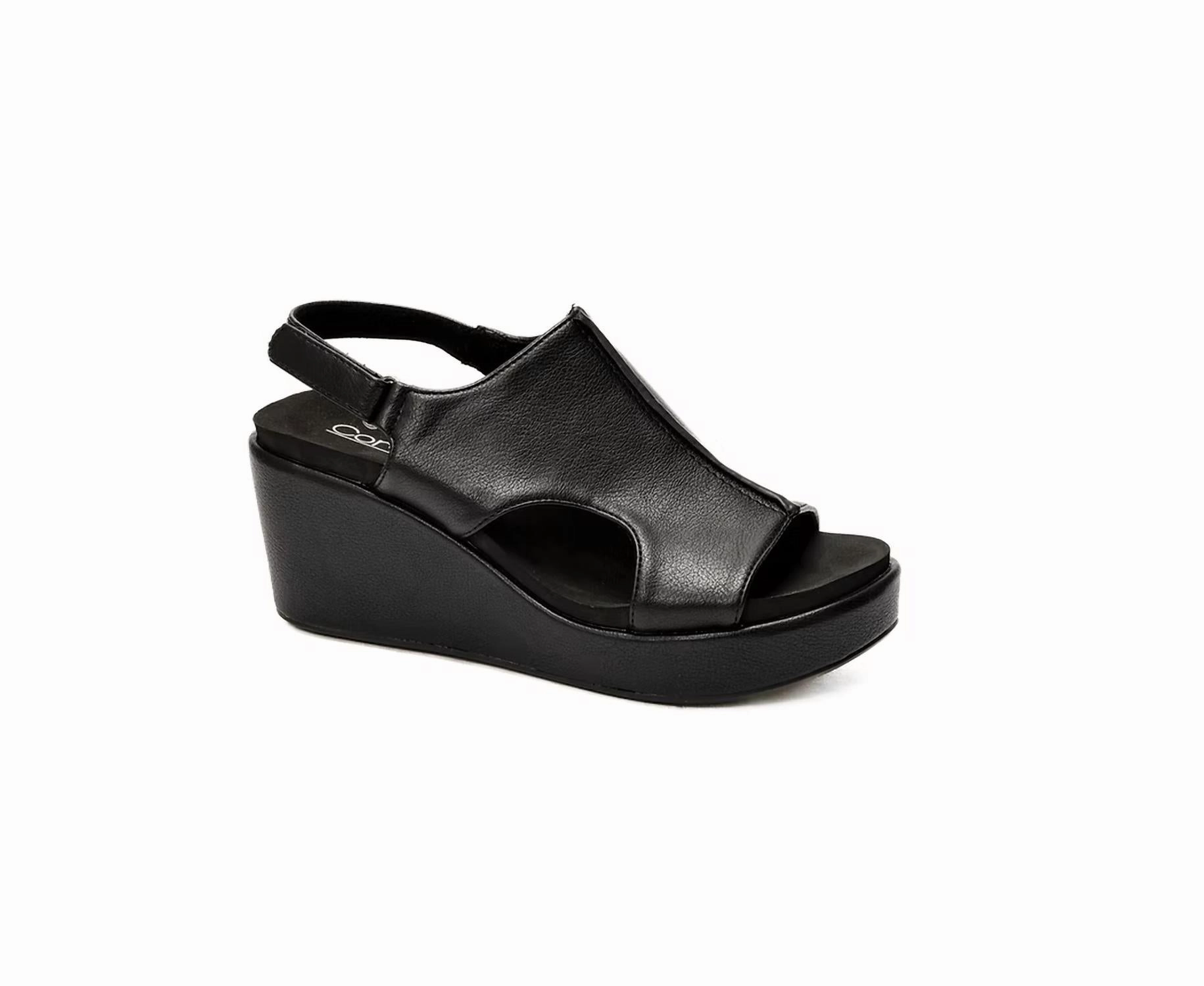 Women's Carley Sandals In Black Narrow Fit Statement Base