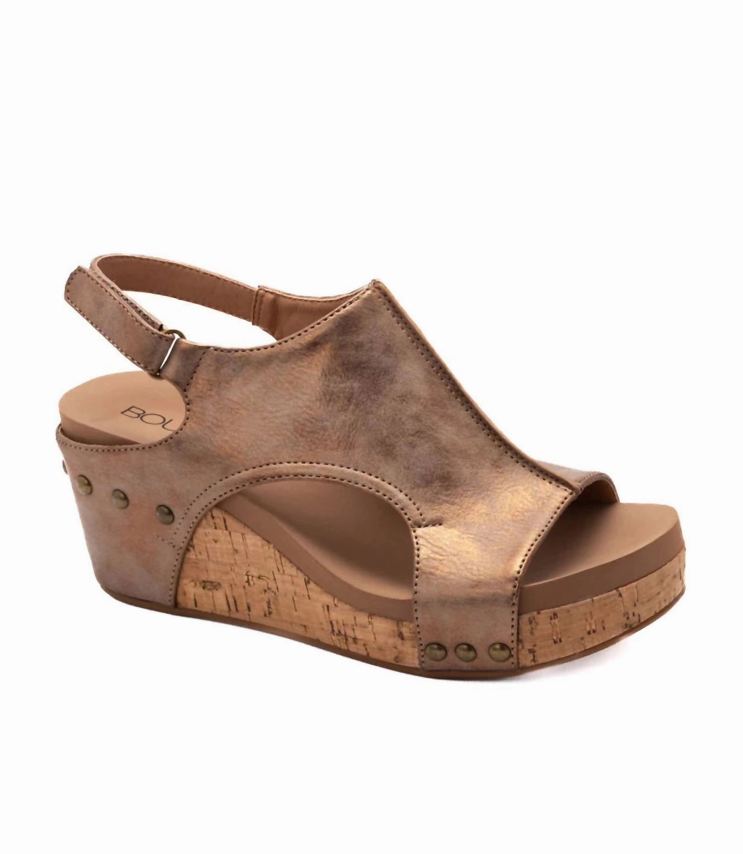 Women's Carley Wedge Sandals In Washed Bronze Metallic Bold Comfort