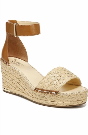 Women's Clemens Wedge Sandal In Raffia Natural Layer Power
