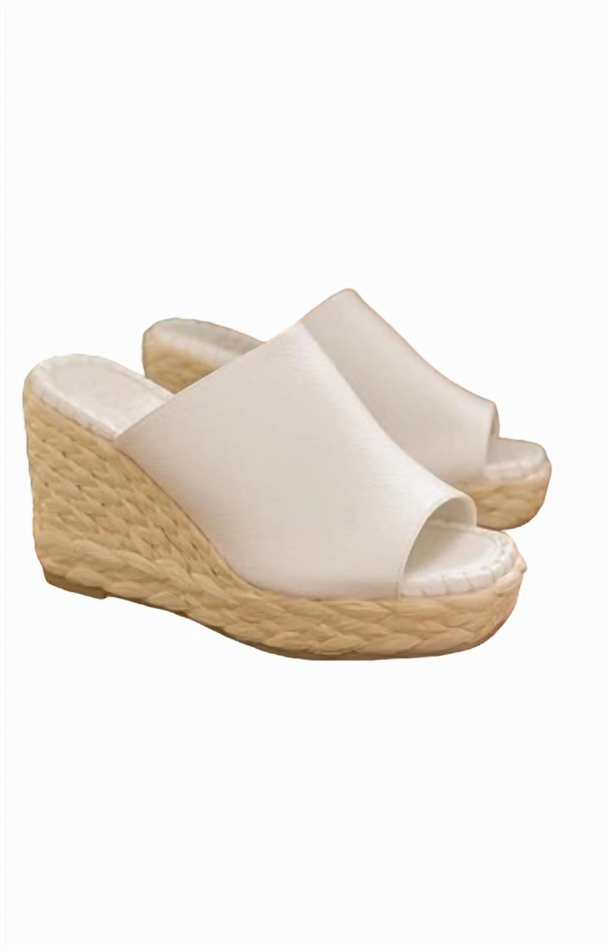 Women's Complete Perfection Slip On Wedges In White Edge Finish Durable Lift