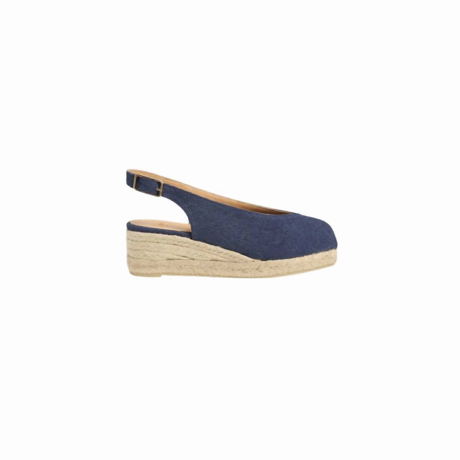 Women's Dosalia Peep-Toe Espadrille In Azul Oxford Toe Cover Travel Ease