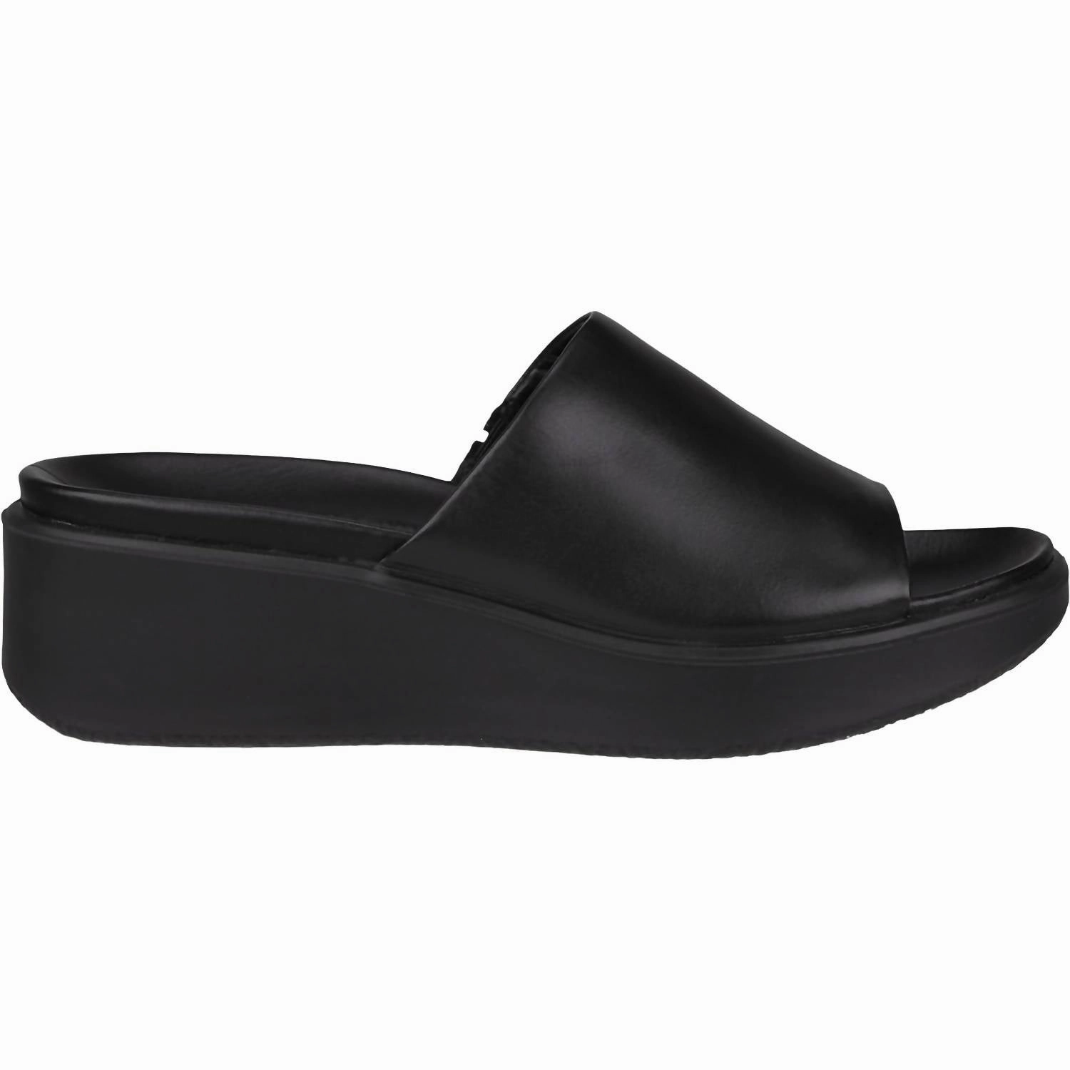 Women's Ecco Flowt Wedge Lx Sandal In Black Flexible form