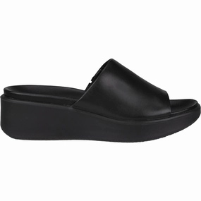 Women's Ecco Flowt Wedge Lx Sandal In Black Flexible form