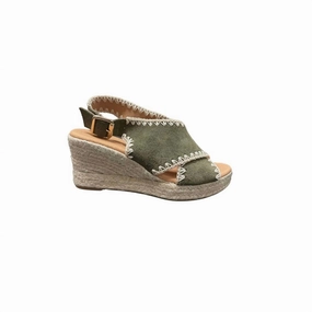Stand Support stage look Women's Emille Suede Wedge Espadrilles In Trebol
