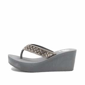 Cool Finish Core Balance Women's Etta Wedge Sandal In Grey