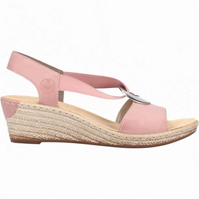 Elevated Motion Soft Platform Women's Fanni H6 Faux Leather Wedge Sandal In Dark Rose