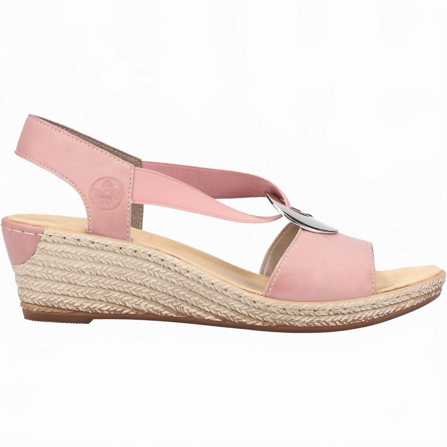 Earth Hue Women's Fanni H6 Faux Leather Wedge Sandal In Dark Rose
