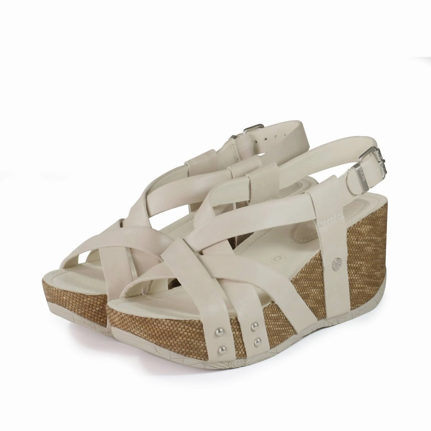 Women's Felipa Cross Straps Wedge Sandals In Deepelle Ivory Trend Step Icon Walk