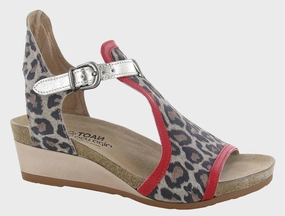 wide frame Leather Sole Women's Fiona Cheetah Sandal In Multi