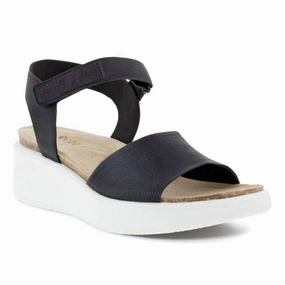 Women's Flowt Wedge Cork Sandal In Black Model Look