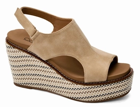 Women's Freddie Wedge Sandals In Camel Minimal Lift