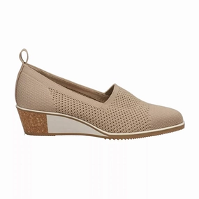 Zip Lock Versatile Outfit Women's Galen Stretch Wedge In Beige