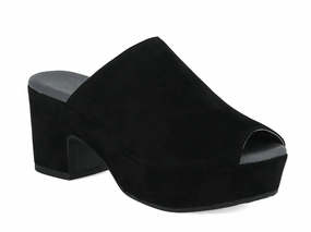 Women's Garnnet Suede Wedge In Black Smooth Edge