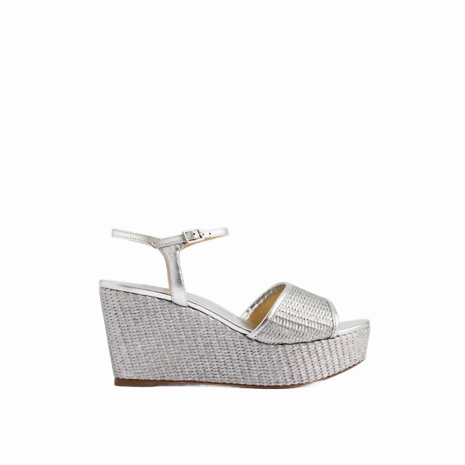 Walk Style Layered Base Women's Haven Wedge In Silver Metallic