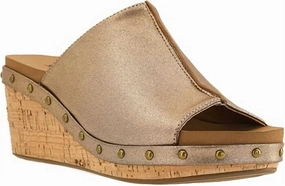 Women's Hissy Fit Wedge In Bronze Art Base Lace Quick