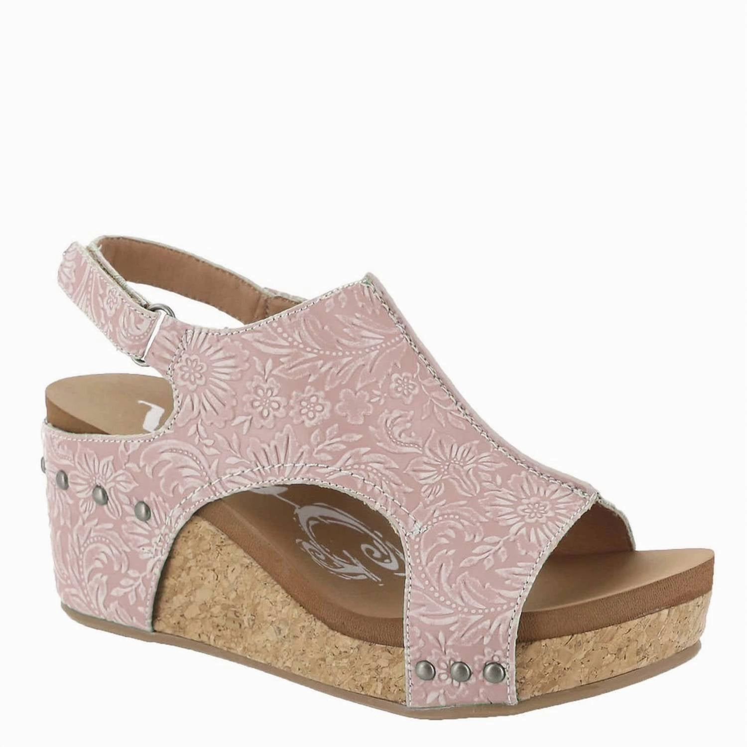 Classic Glam Walk Freedom Women's Isabella Tooled 2 Sandal In Blush