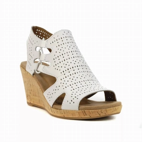 Stable Edge Women's Janna Perf Wedge Bootie In White