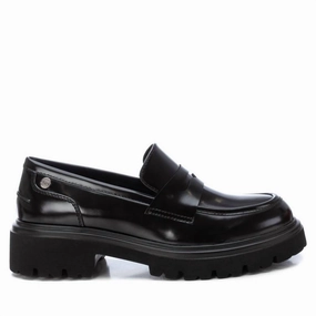 Old Bridge Heel Soft Women's Leather Moccasins In Black
