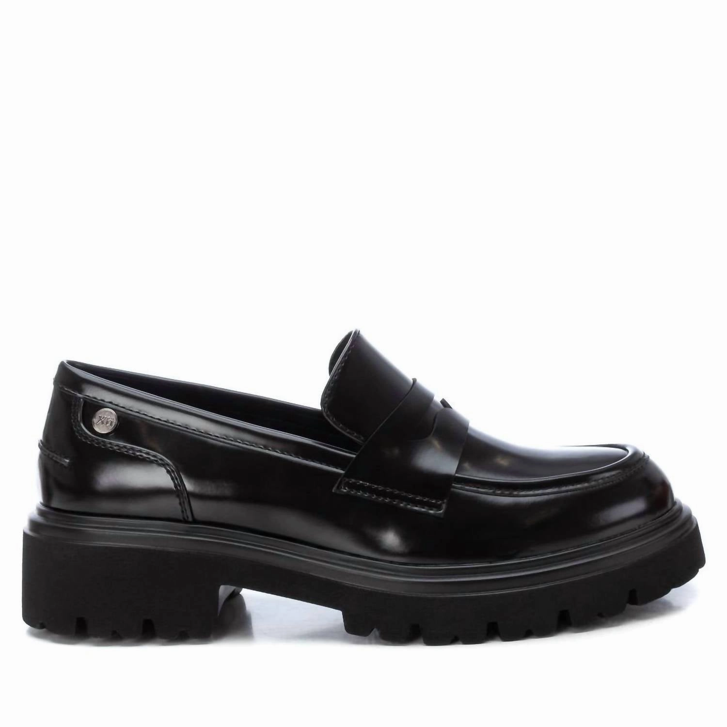 Power Lane Women's Leather Moccasins In Black