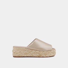 Youthful Mood Women's Lizzie Wedge Sandal In Gold