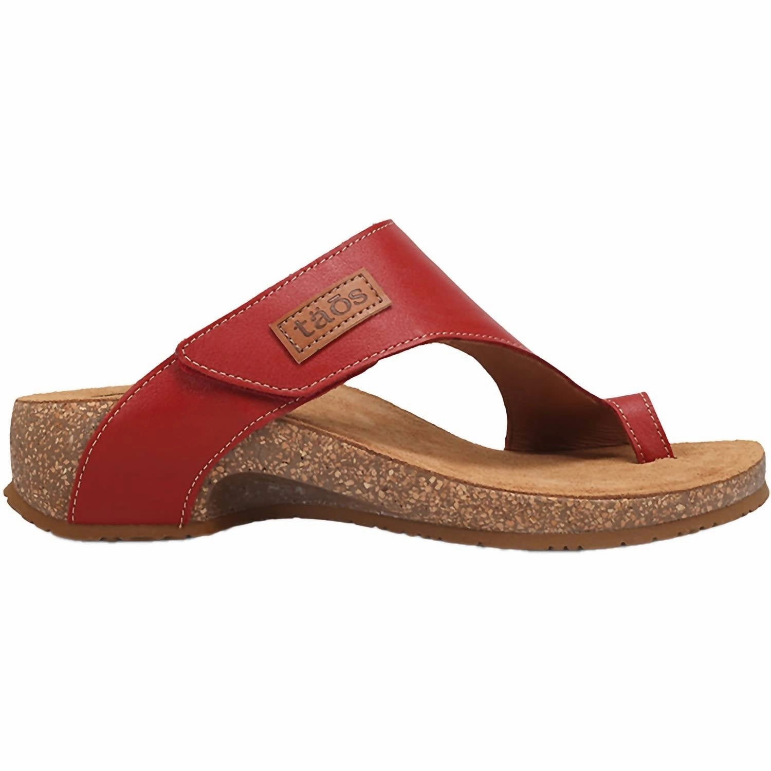 Energy Sole Smooth Grip Women's Loop Sandals In Red Leather