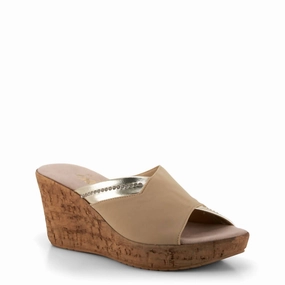Run Step Women's Maggi Wedge Sandals In Beige