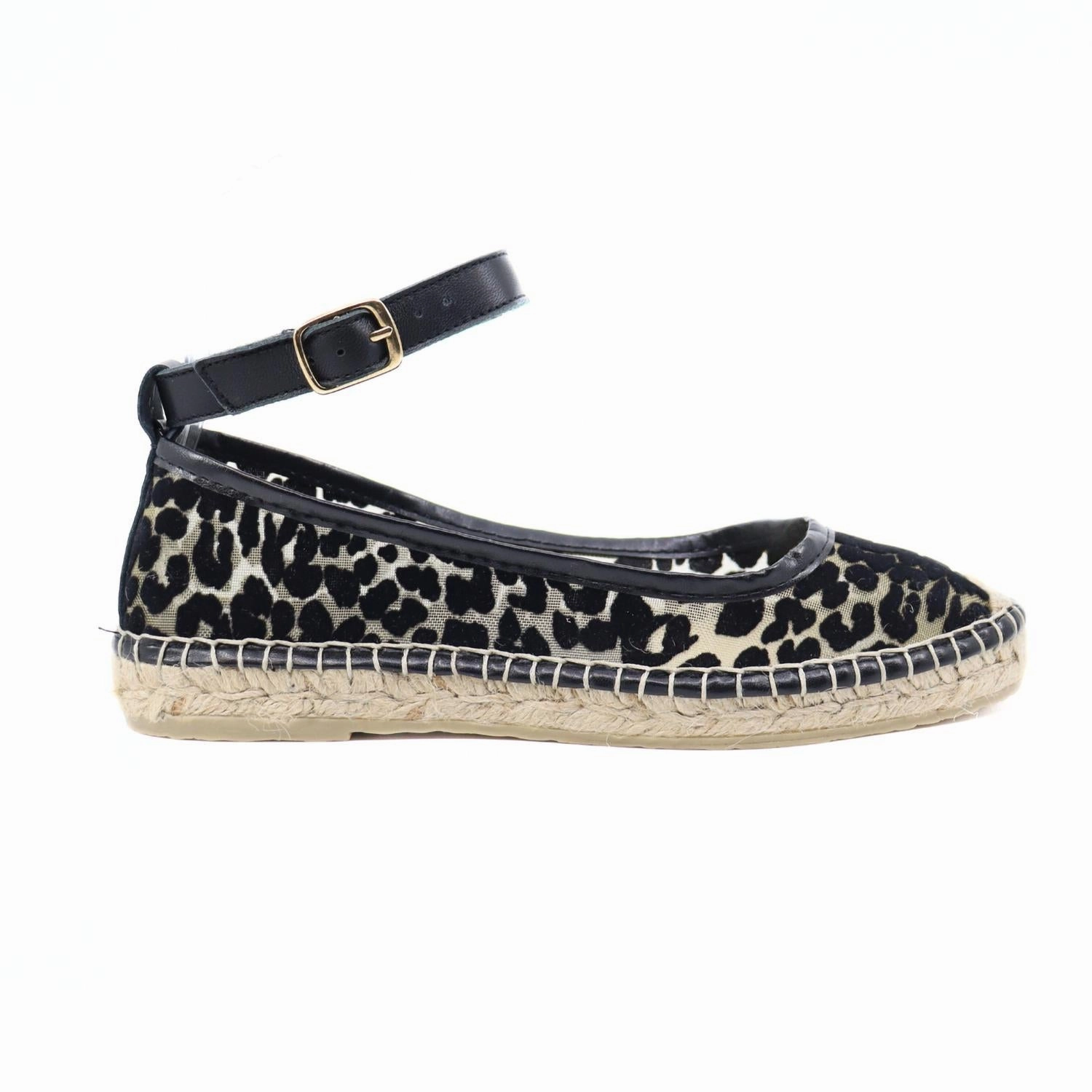 Women's Mason Ballet Espadrille In Black Leo Versatile Base