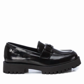 Women's Moccasins Shoes In Black Even Pace