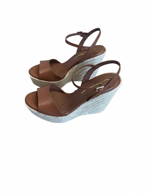 Fringe Step Women's Nizza Wedge In Brown/honey