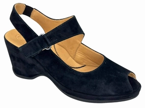 Fit Daily Women's Onella Peep-Toe Wedge In Black