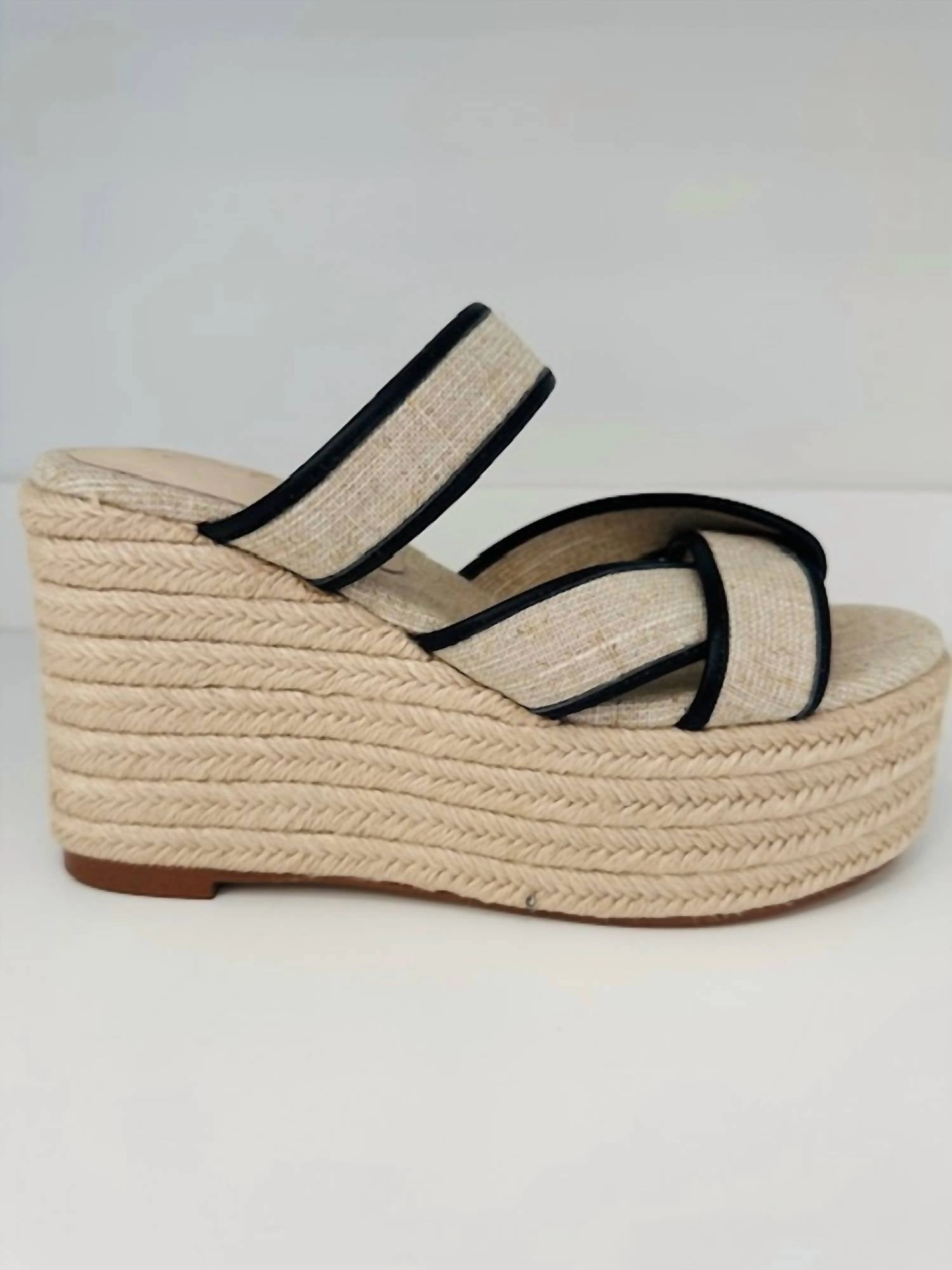 Women's Palm Beach Sandals In Natural Linen Match Ease Street Energy