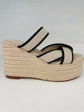 Women's Palm Beach Sandals In Natural Linen Cushioned Shift