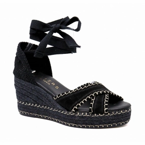 Street Edge Women's Palma Wedge Sandals In Black