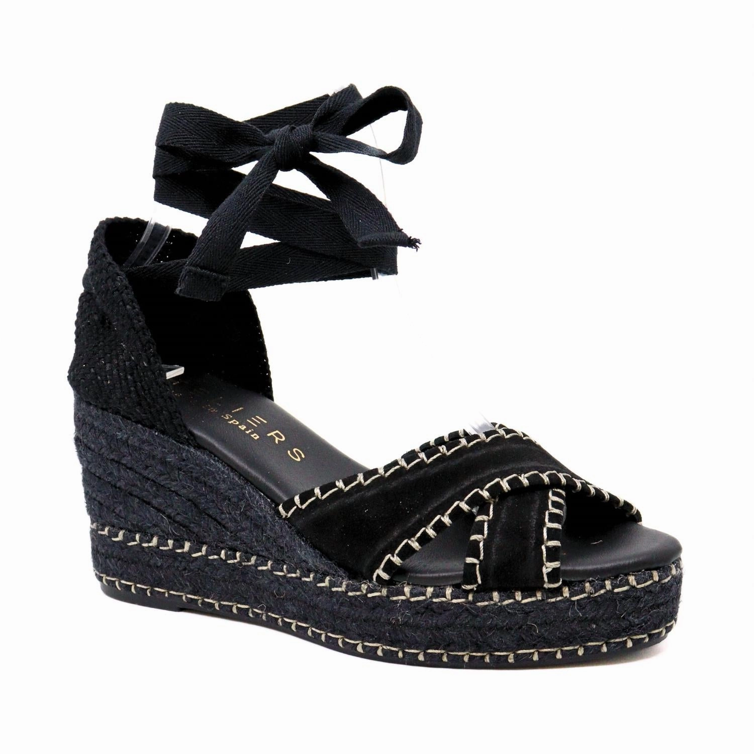 Street Edge Women's Palma Wedge Sandals In Black