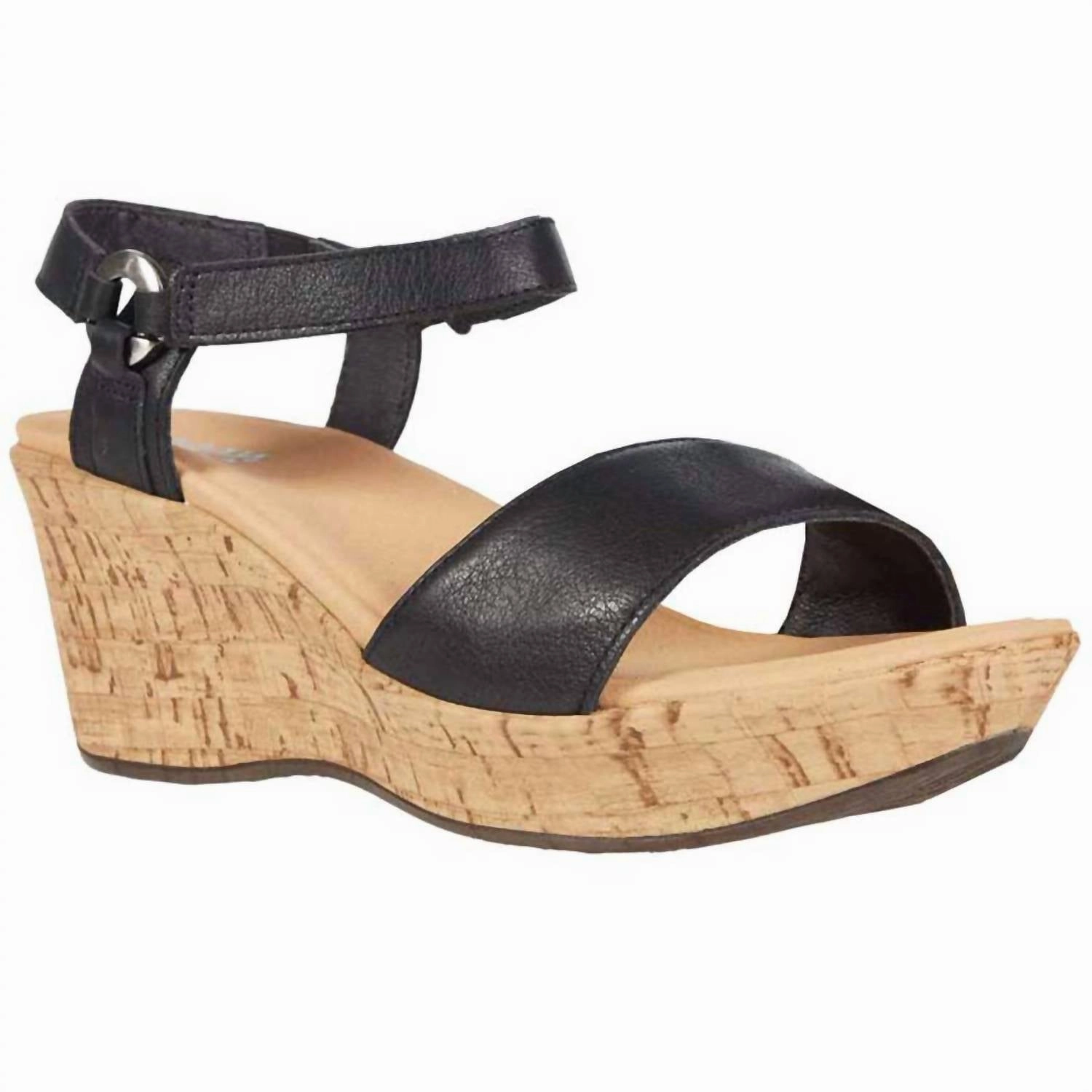 Slip Fit Balanced Walk Women's Pier Wedge Sandals In Soft Black