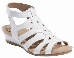 Women's Pisa Chatham Low Wedge Sandals In White Gym Cool