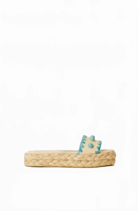 Secure Rise Stylish Women's Raquel Pearl Espadrille In Turquoise