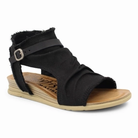 Stacked Silhouette Women's Raye Raye Wedge Sandal In Black