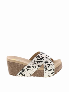 Women's Riverside Cowhide Wedge Sandal In Chocolate Chip Soft Lift