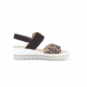 Flexible Base Women's Strappy Wedge Sandal In Brown