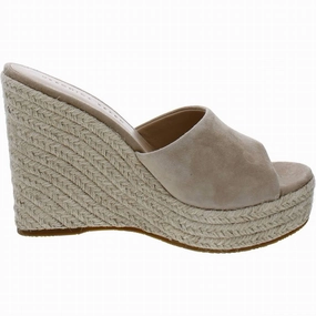 Women's Suede Espadrilles In Tan Trendy Beat