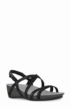 Light Rise Travel Ease Women's Tarifa Strappy Wedge Sandal In Black