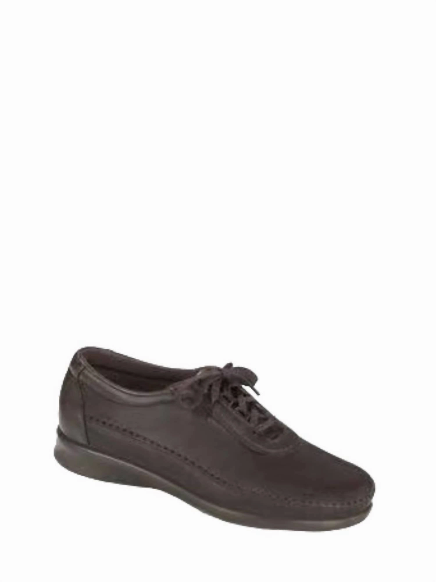 Women's Traveler Walking Moccasin Shoe - 2E/wide Width In Dark Brown Light Padding Toe Space