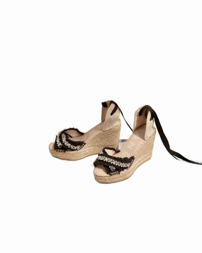 Canvas Step Women's Valenciana Wedges In Black