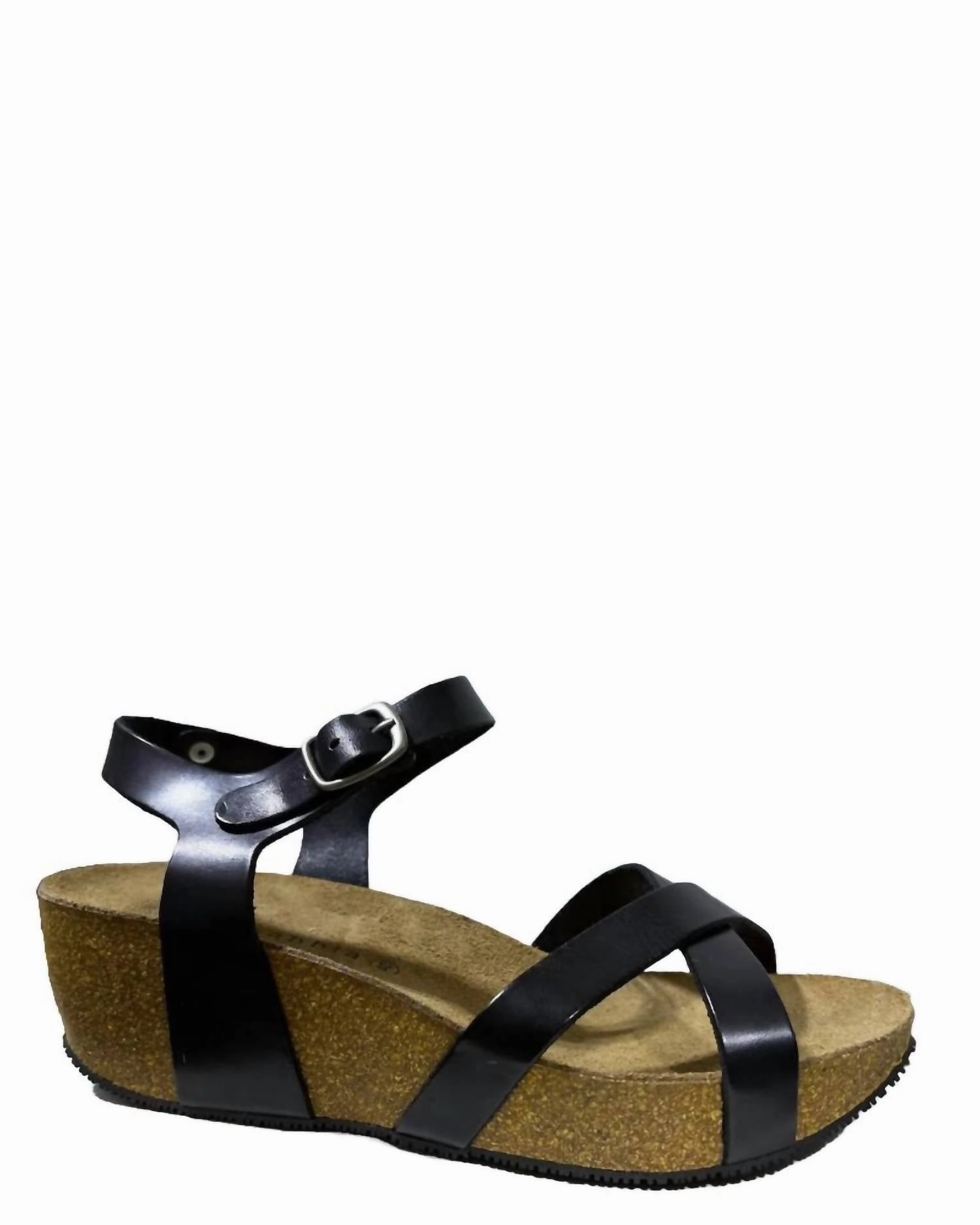 Women's Veda Strap Wedge Sandals In Black Brunch Date Sun Day